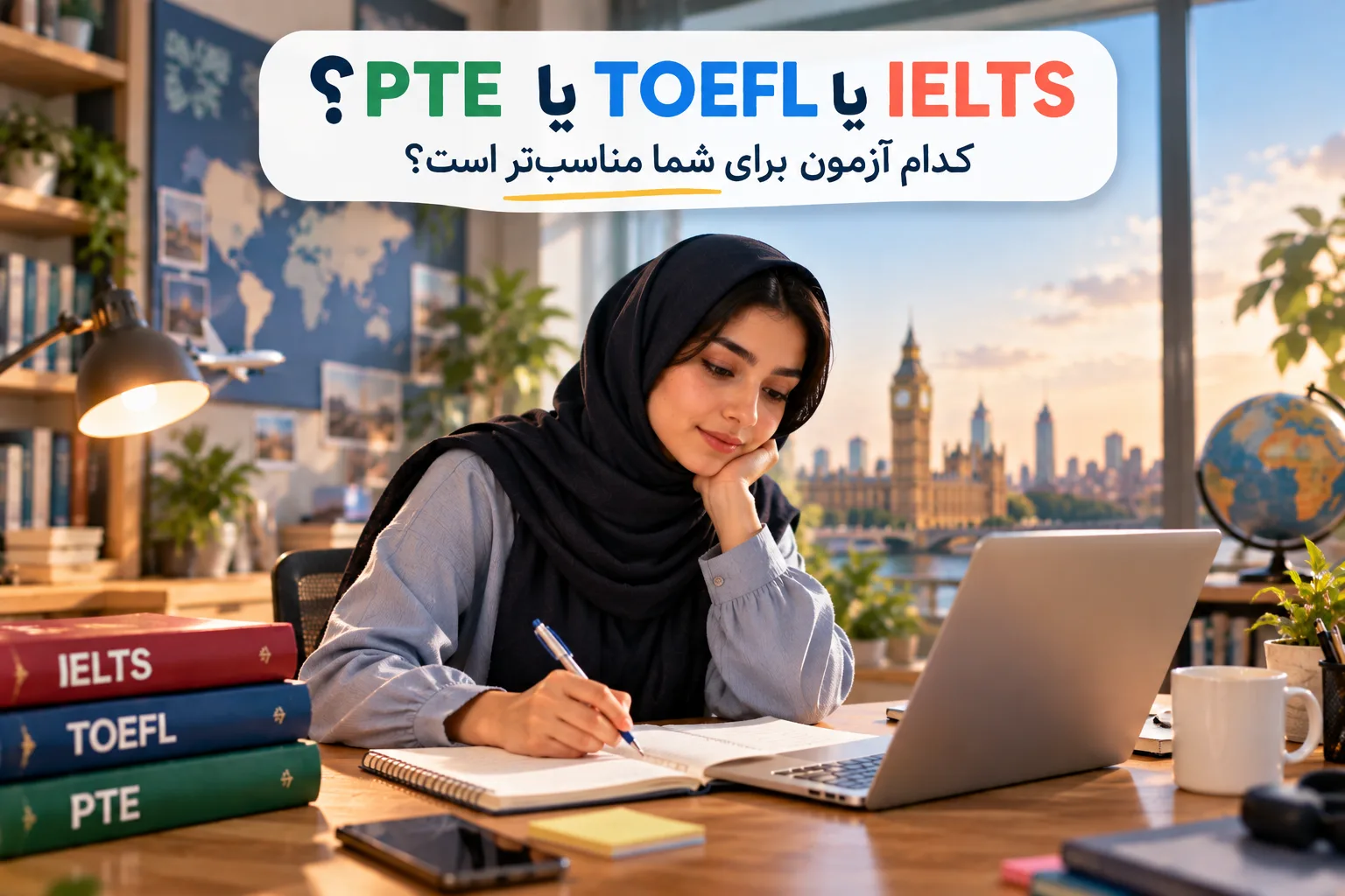 مقایسه آزمون‌های IELTS، TOEFL و PTE برای انتخاب آزمون مناسب